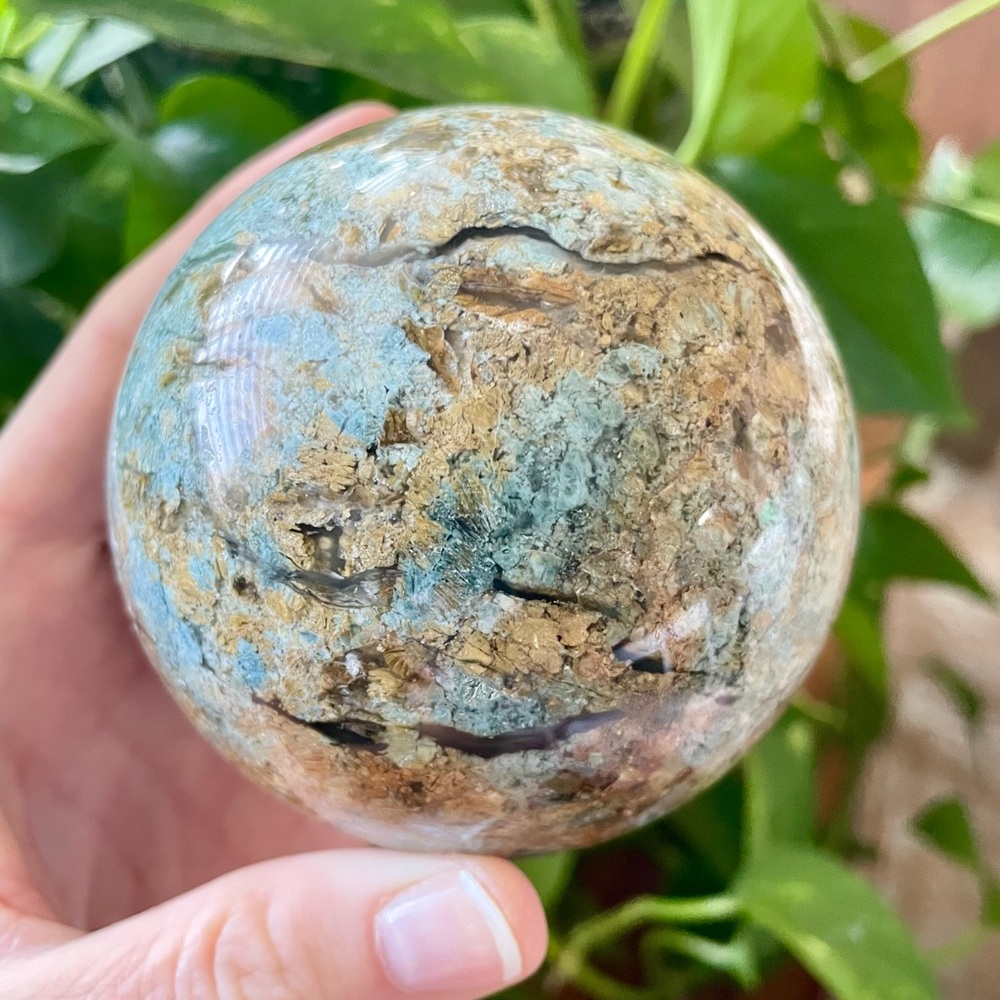 🌊Ocean Jasper Crystal Sphere🌊 ~approx 3.5”